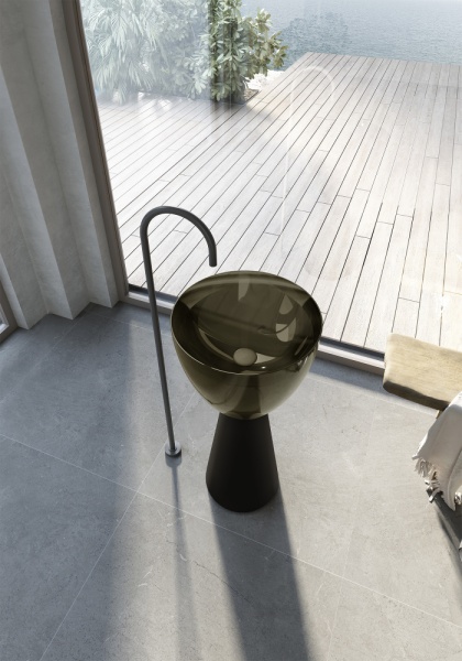 Раковина  круглая Abber Kristall AT2703Black-Vesuvian искусственный камень полиэфирная смола цвет черный-оливковый