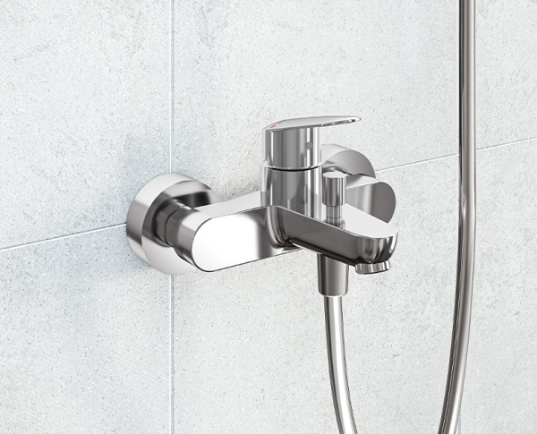 Смеситель для ванны VitrA Flow Round A43057EXP настенный 
без термостата хром