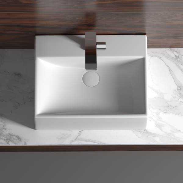 Раковина накладная прямоугольная Ceramica Nova Element CN6040 фарфор цвет белый