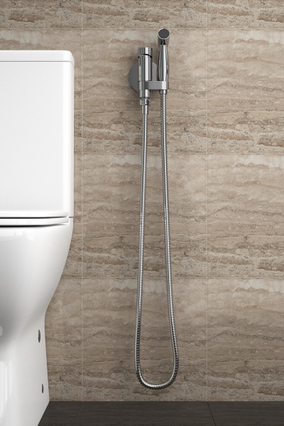 Гигиенический душ Bravat Eler D9137CP-RUS встраиваемый в стену хром