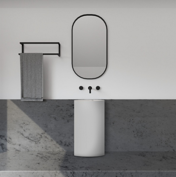 Раковина  круглая Abber STEIN AS2506-H искусственный камень цвет белый матовый