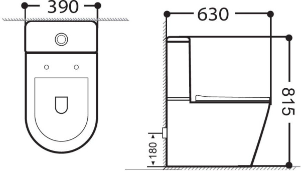 Бачок напольного унитаза Aquanet  Atago 2.0 C2 цвет белый