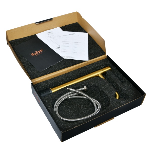 Смеситель для раковины Raiber Graceful RPG-002 матовое золото