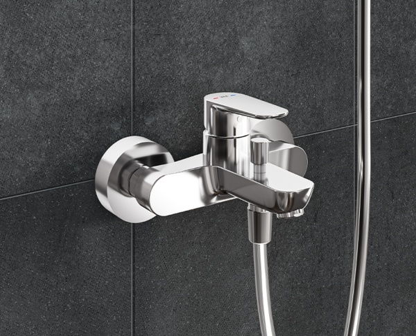 Смеситель для ванны VitrA Flow Soft A42946EXP настенный 
без термостата хром