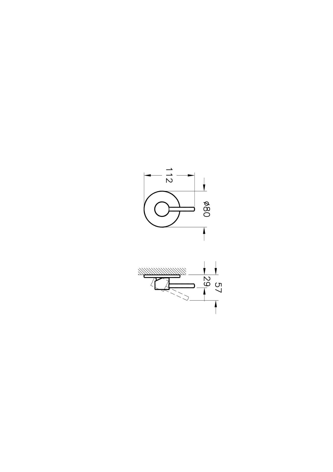Смеситель для ванны или душа VitrA Stop valves A41457EXP настенный 
без термостата хром