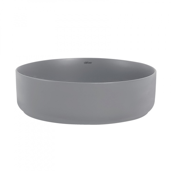 Раковина  круглая Abber Bequem AC2109MG фаянс цвет серый матовый