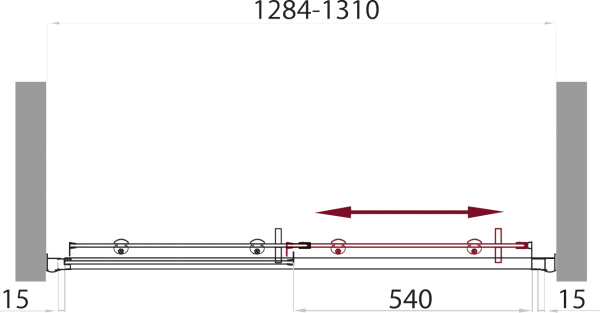Душевая дверь BelBagno Uno UNO-BF-1-130-C-Cr 130 см стекла прозрачные, профиль хром