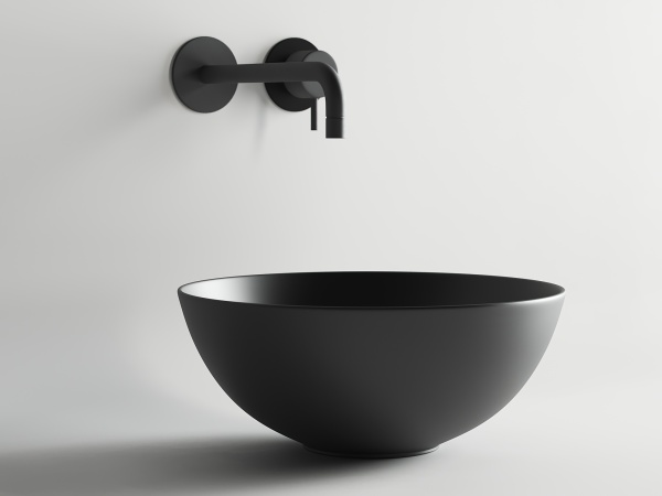 Раковина накладная круглая Ceramica Nova Element CN6004 фарфор цвет черный матовый