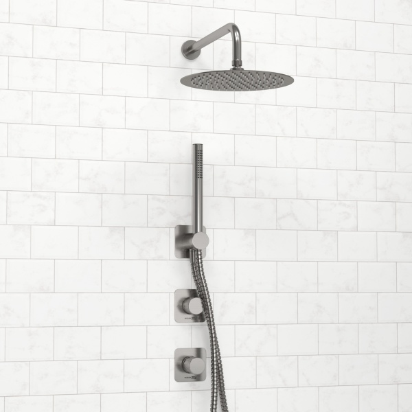 Душевая система со смесителем Wasserkraft Tauber 6400 A6451.296.097.121.275.100.276 монтаж встраиваемая в стену без термостата никель