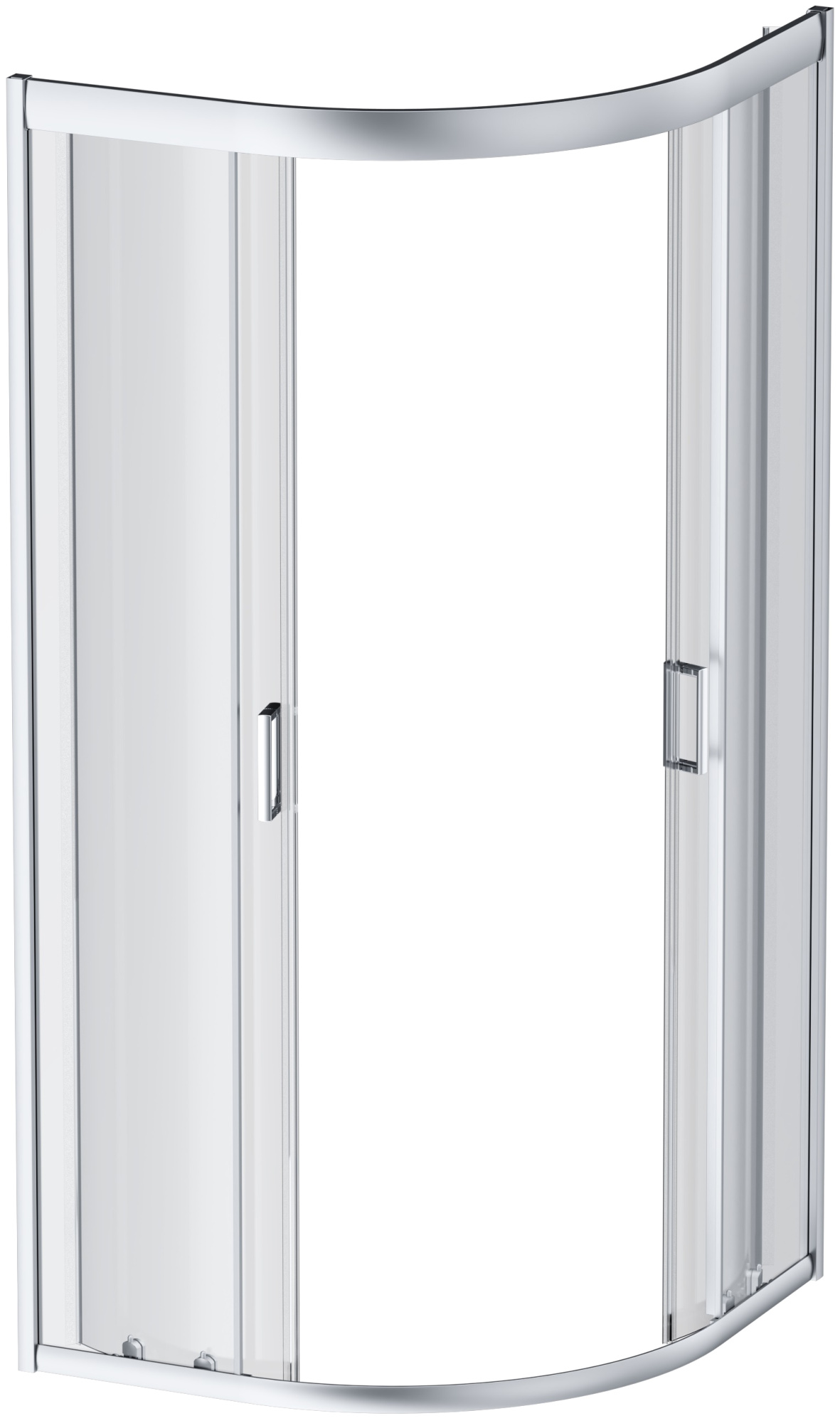 Душевой угол Am.Pm Gem W90G-401-080WT четверть круга  стекла прозрачные, профиль серебро