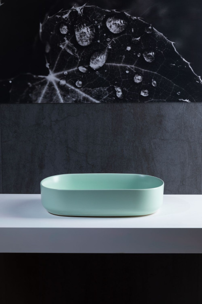 Раковина накладная овальная Allen Brau Fantasy 4.11022.MT керамика цвет зеленый