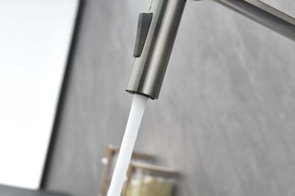 Смеситель для кухни Paulmark Barrel Ba214029-BS без подключения к фильтру нержавеющая сталь