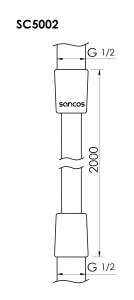 Шланг Sancos  SC5002MB черный 