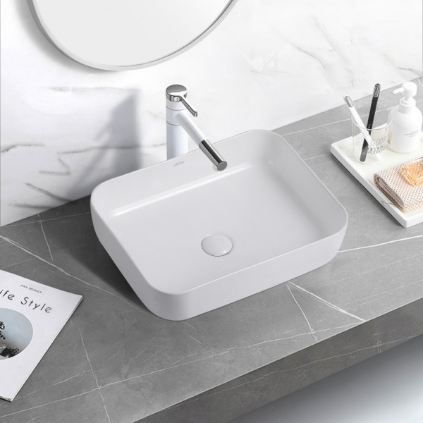 Раковина  прямоугольная Abber Rechteck AC2202 керамика цвет белый