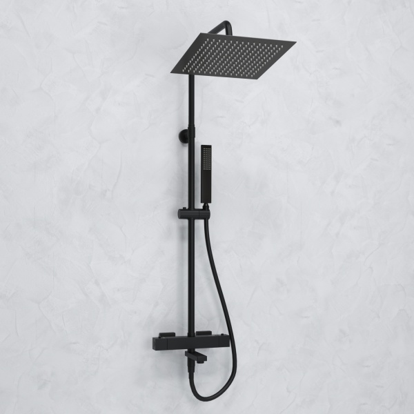 Душевая система со смесителем Wasserkraft  A299.162.218.BM Thermo монтаж настенная с термостатом черный