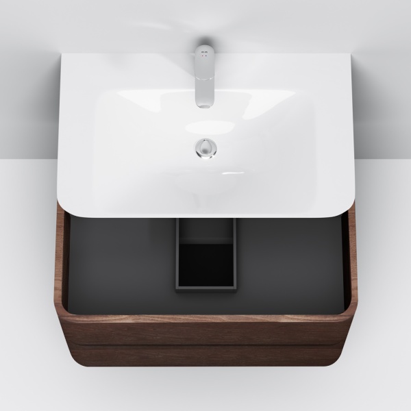 Тумба под раковину подвесная Am.Pm Sensation M30FHX0802TF 80 см  2 ящика цвет табачный дуб 