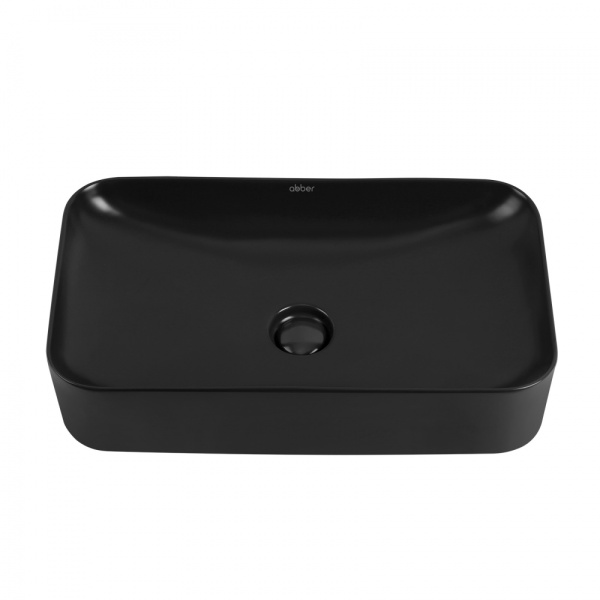 Раковина  прямоугольная Abber Rechteck AC2204MB фаянс цвет черный матовый