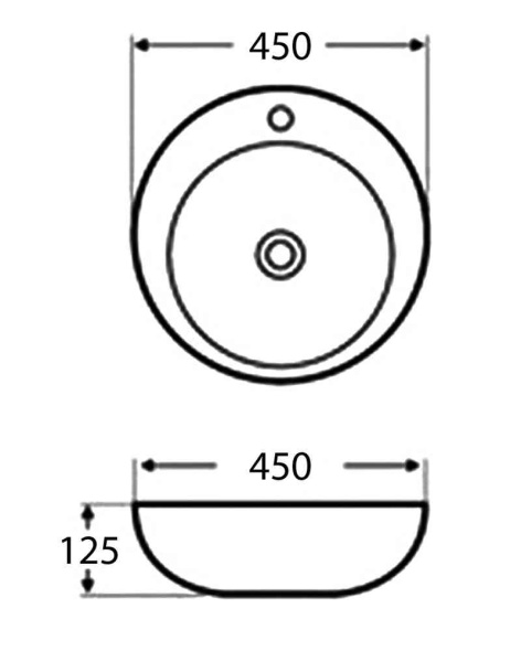Раковина  круглая BelBagno  BB3096 фаянс цвет белый глянцевый