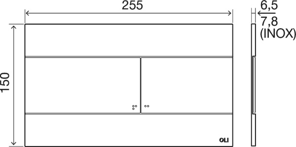 Кнопка смыва OLI Slim 659041 белый АБС-пластик