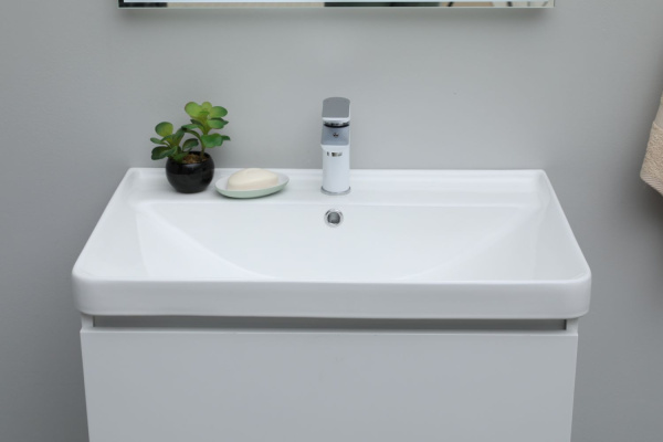 Раковина мебельная квадратная  Aquanet Ирис 00301804 керамика цвет белый