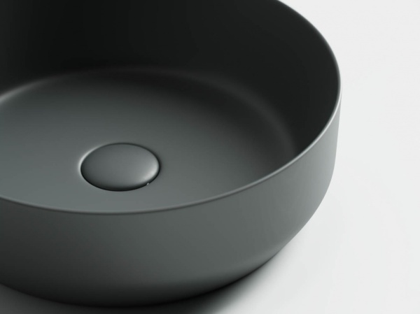 Раковина накладная круглая Ceramica Nova Element CN6022MDH фарфор цвет темно-серый матовый