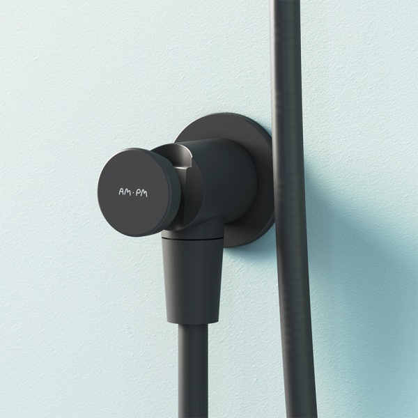 Душевая система со смесителем Am.Pm X-Joy FP85A1RH22 монтаж встраиваемая в стену без термостата черный