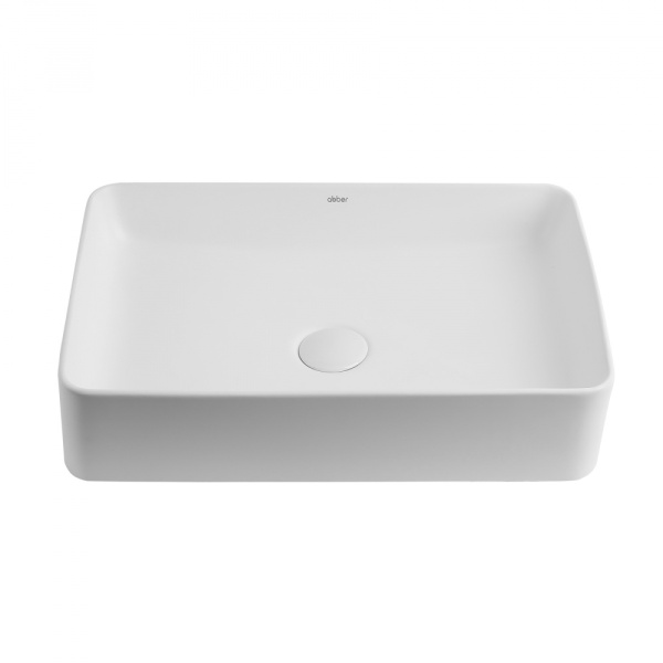 Раковина  прямоугольная Abber Rechteck AC2207MW фаянс цвет белый матовый