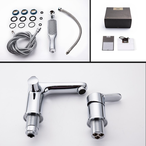 Смеситель для ванны D&K Rhein DA1394941 на борт ванны 
без термостата хром