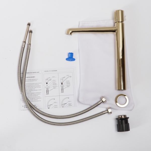 Смеситель для раковины BelBagno Uno UNO-LMC-ORO-W0 золото