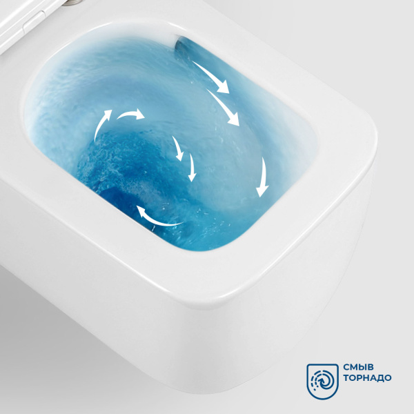 Унитаз подвесной BelBagno Luce BB076CH-TOR/SC Tornado фаянс белый