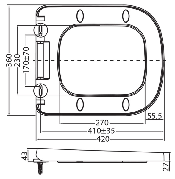 Крышка-сиденье BelBagno Albano BB120SC цвет белый