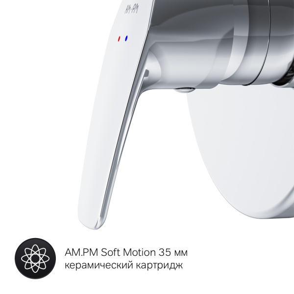 Смеситель для душа Am.Pm Gem F9075000 встраиваемый в стену 
без термостата хром