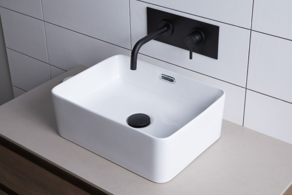 Раковина накладная прямоугольная Aquanet Perfect PERFECT-1 керамика цвет белый