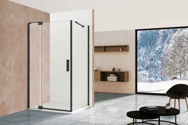 Душевой угол Vincea Extra VSR-1E809010CLB прямоугольный 80/90x100 стекла прозрачные, профиль черный