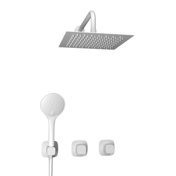 Душевая система со смесителем Wasserkraft Saale 9500 A9551.266.146.254.328.156.155 монтаж встраиваемая в стену без термостата белый