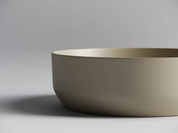 Раковина накладная круглая Ceramica Nova Element CN6022MC фарфор цвет бежевый матовый