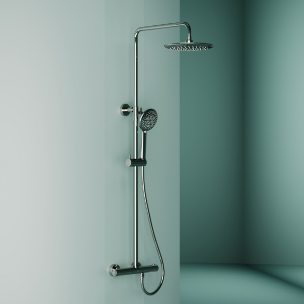Душевая система со смесителем Sancos Game SC3002CH монтаж настенный с термостатом хром