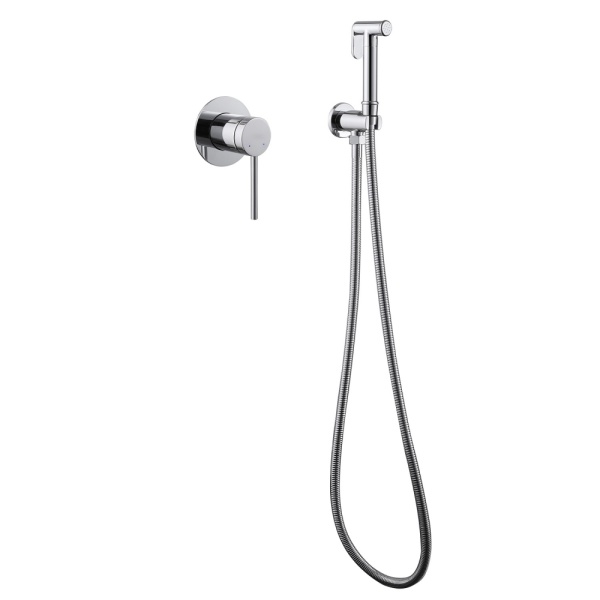 Гигиенический душ Abber Emotion AF8825 встраиваемый в стену хром