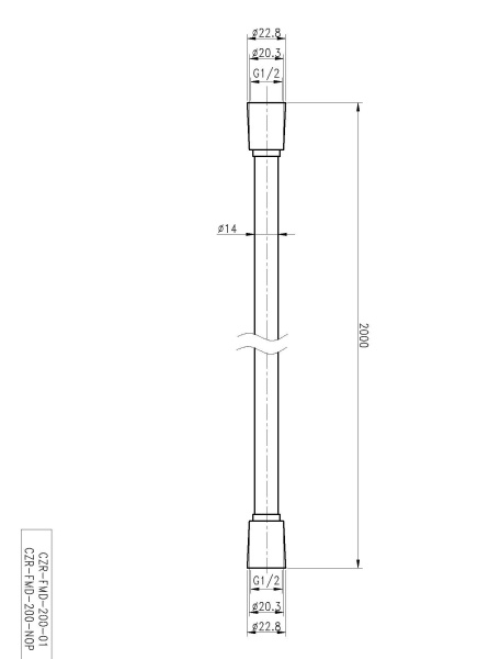 Шланг Cezares Czr CZR-FMD-200-NOP черный матовый 