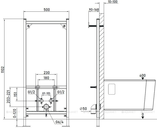 Инсталляция для подвесного биде Allen Brau Base 9.30001.20 