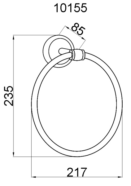 Полотенцедержатель-кольцо Boheme Palazzo 10155 настенный Gold