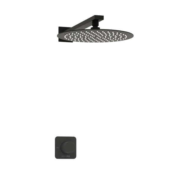 Душевая система со смесителем Wasserkraft Fulda 5200 A5251.219.258 монтаж встраиваемая в стену без термостата черный