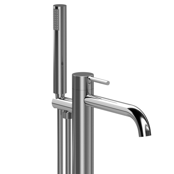 Смеситель для ванны Raiber Graceful RP-010 напольный 
без термостата хром