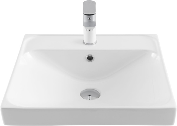 Раковина мебельная квадратная  Aquanet Flash 00333265 керамика цвет белый