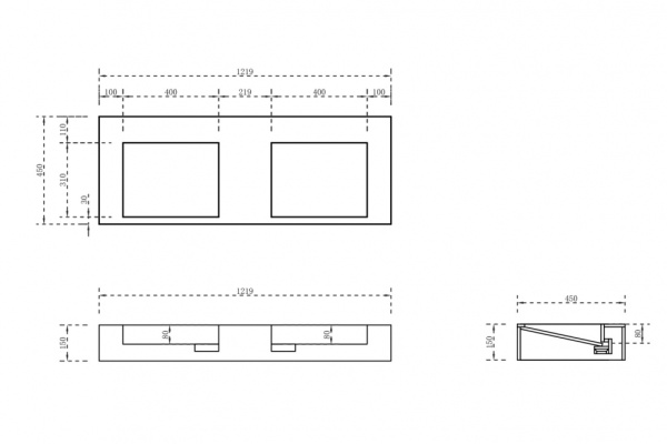 Раковина  прямоугольная Abber STEIN AS2643-1.2 искусственный камень цвет белый матовый