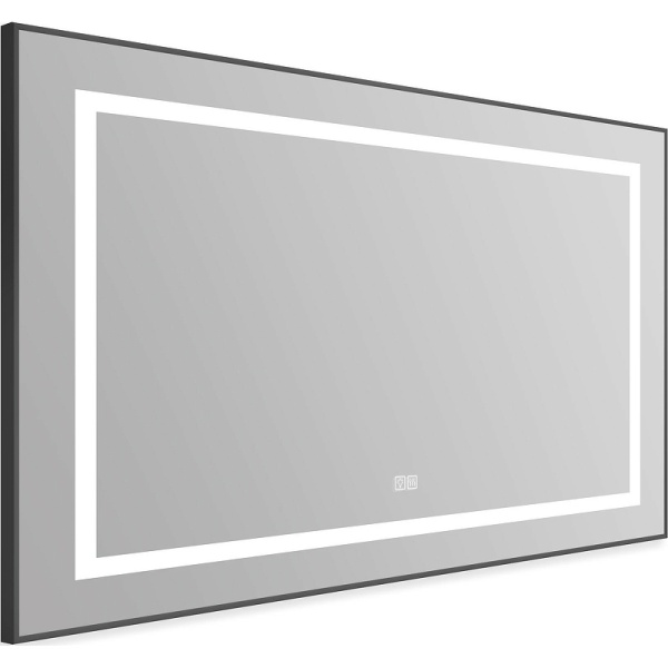 Зеркало с подсветкой BelBagno Kraft SPC-KRAFT-985-685-TCH-WARM-NERO 100x70 сенсор