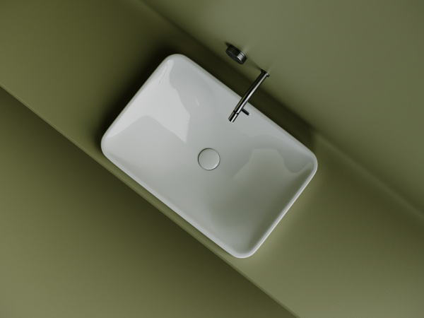 Раковина встраиваемая сверху прямоугольная Ceramica Nova Element CN5041 фарфор цвет белый