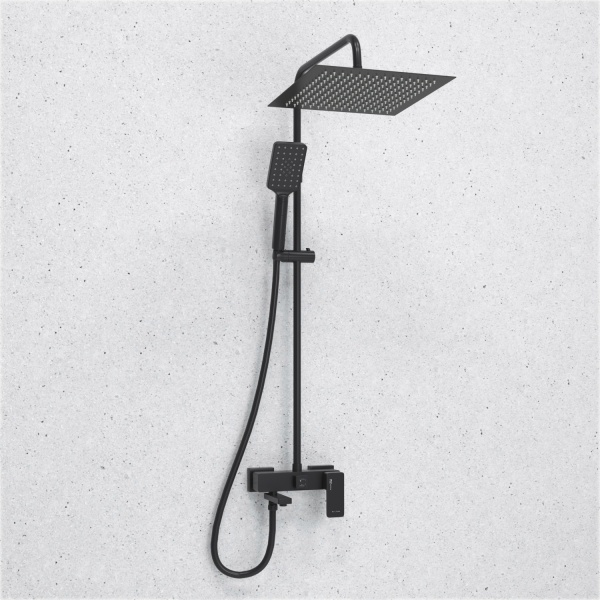 Душевая система со смесителем Wasserkraft  A277.162.130.BM монтаж настенная без термостата черный