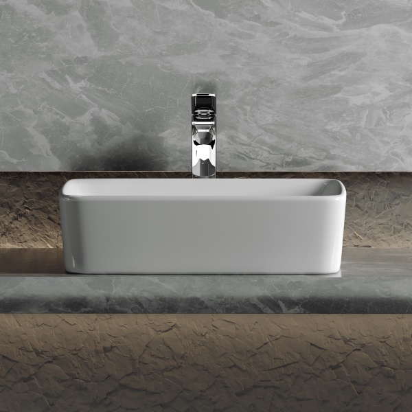 Раковина накладная прямоугольная Ceramica Nova Element CN6037 фарфор цвет белый