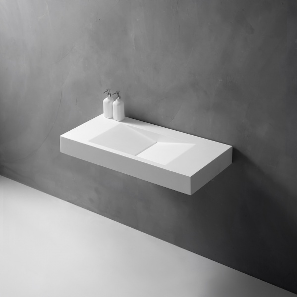 Раковина  прямоугольная Abber STEIN AS2641 искусственный камень цвет белый матовый